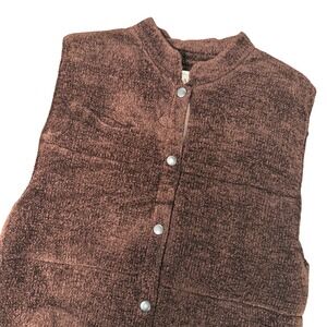 Vintage New $198 Mary Jane Marcasiano Women Brown Button Vest Size S Warm